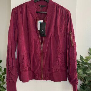 Burgundy Bomber Jacket - New with Tag